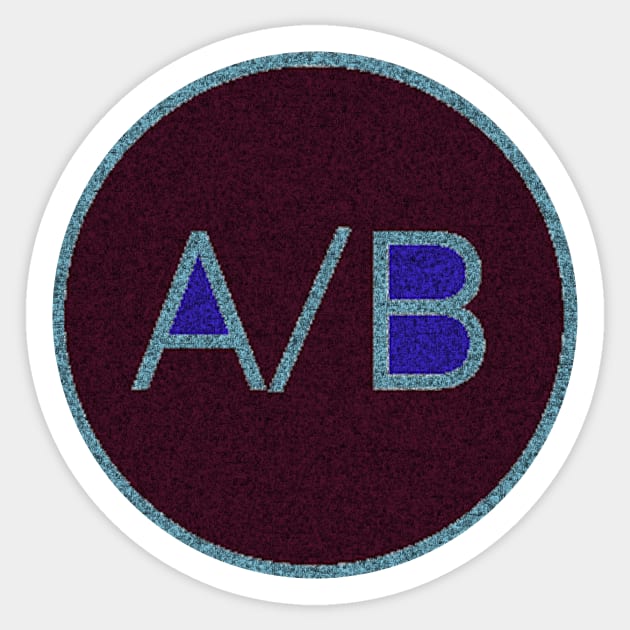 A/B OG Logo Rastered Sticker by Audioboy® Foundation Merch Store